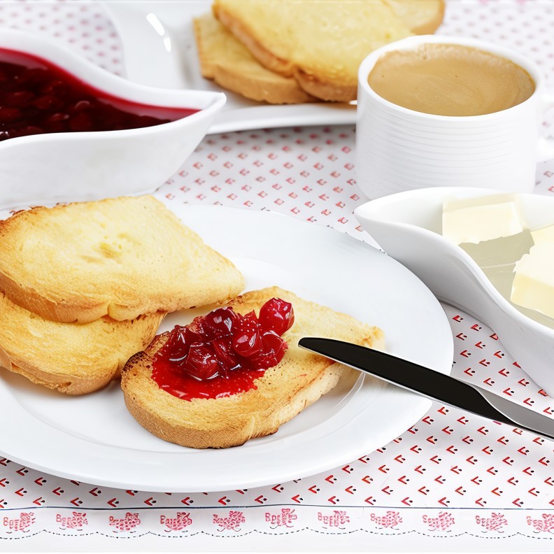 Базельские тосты с вишнями