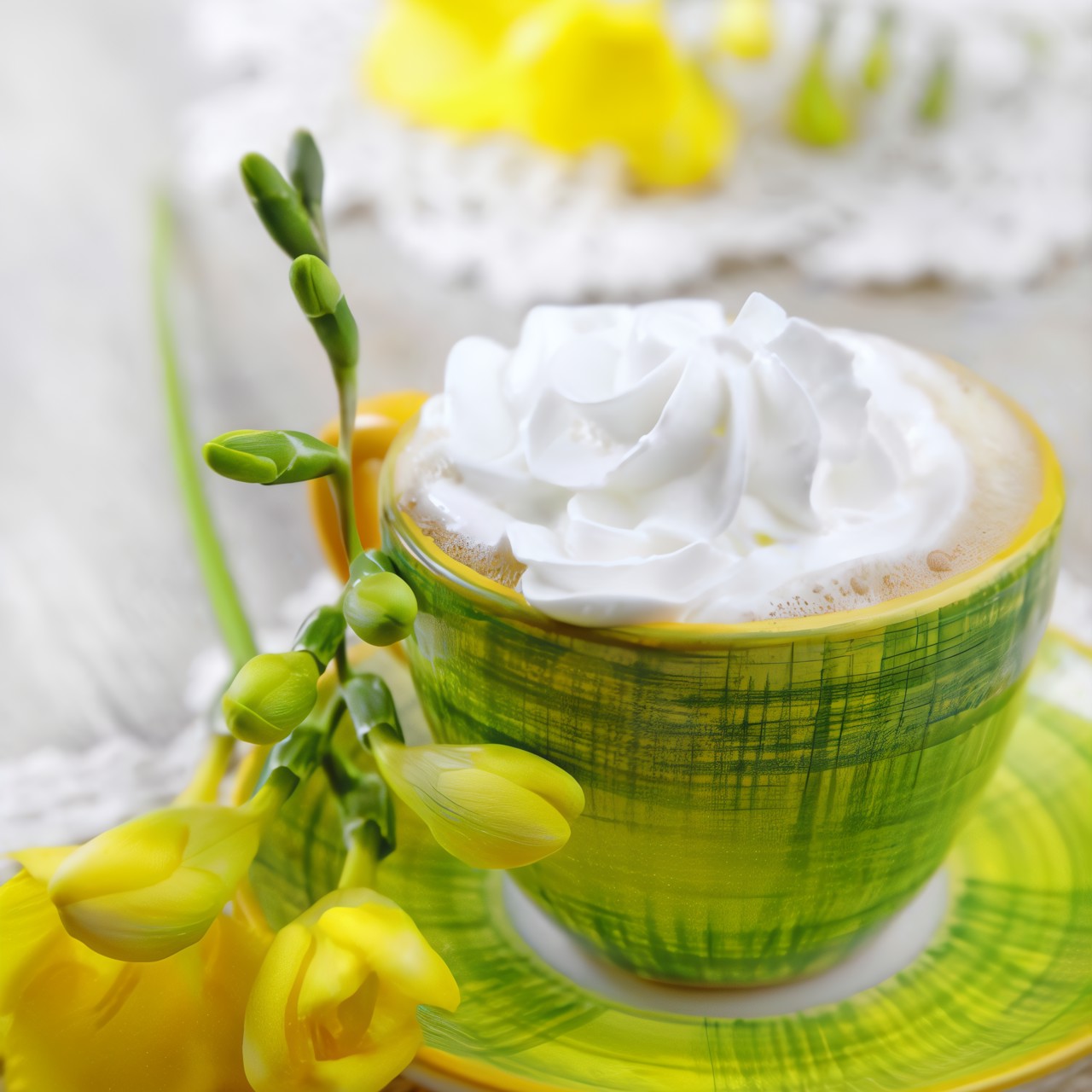 Белый горячий шоколад с тыквой