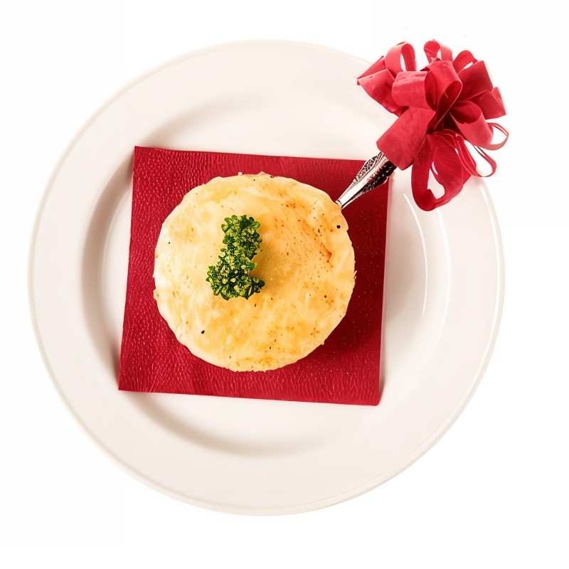 Белковый омлет со сметаной, запеченный