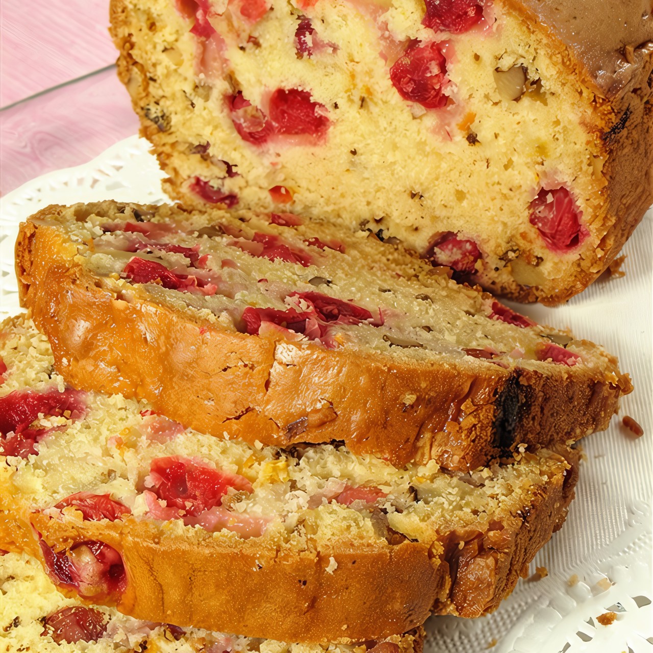 Быстрый кукурузный хлеб с клюквой и орехами