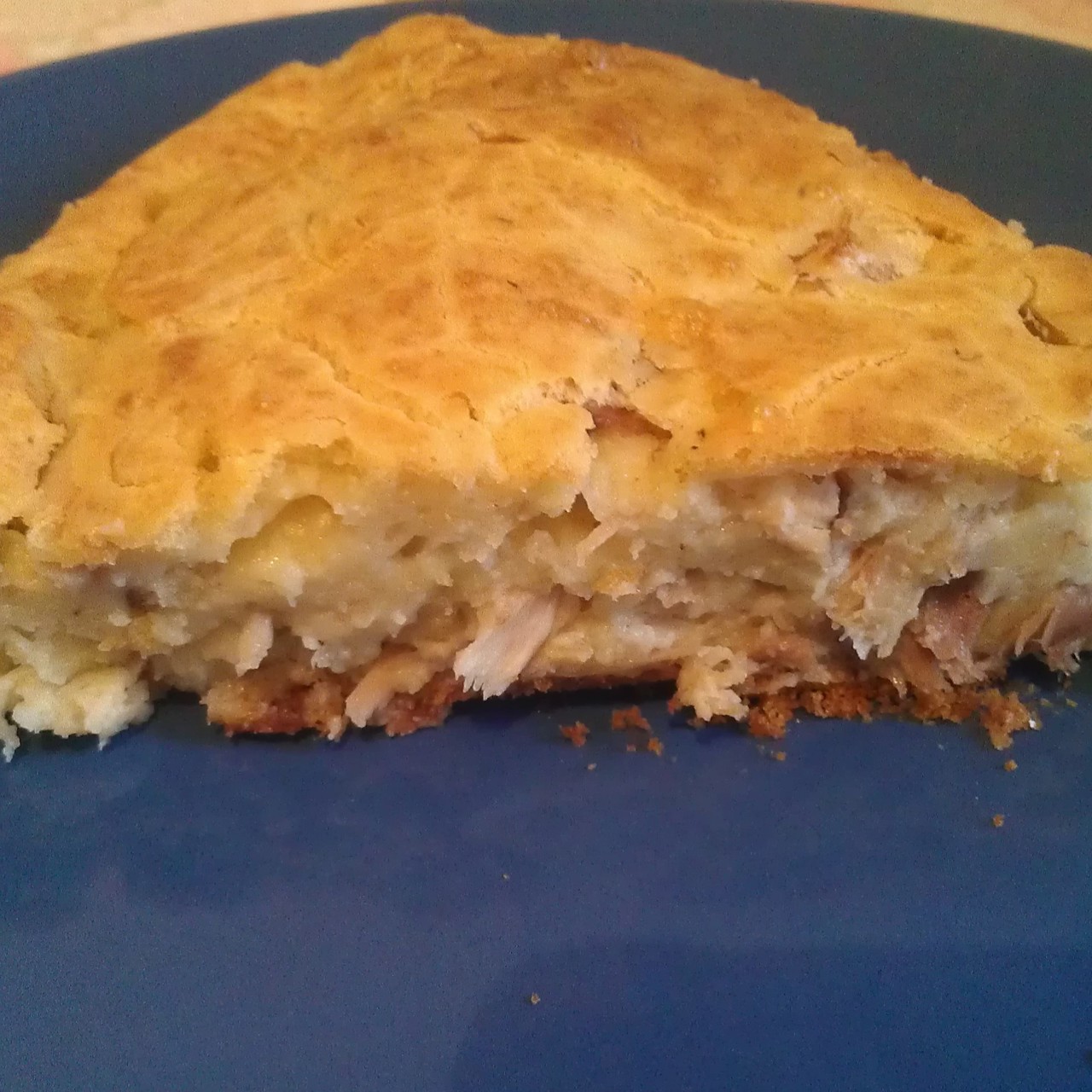 Быстрый пирог с курицей