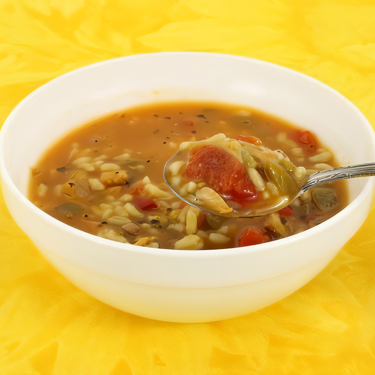 Быстрый суп из индейки с коричневым рисом