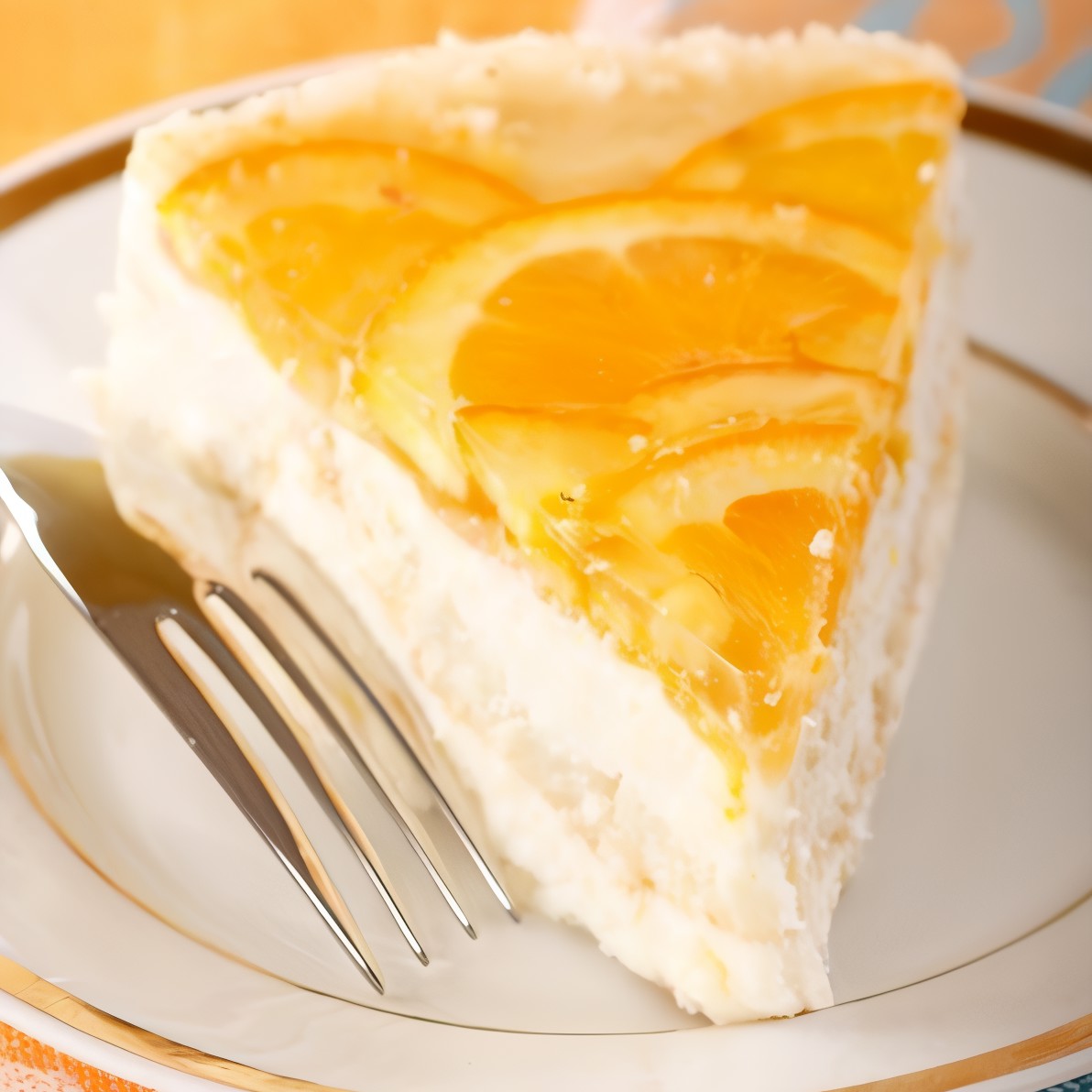 Быстрый творожно-апельсиновый пирог