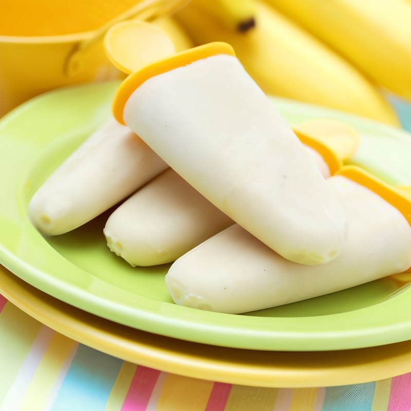 Быстрое банановое молочное мороженое