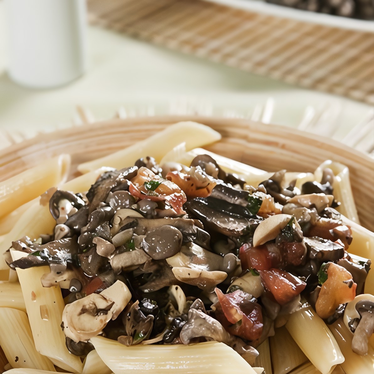 Быстрое грибное рагу в сливочном соусе с тимьяном