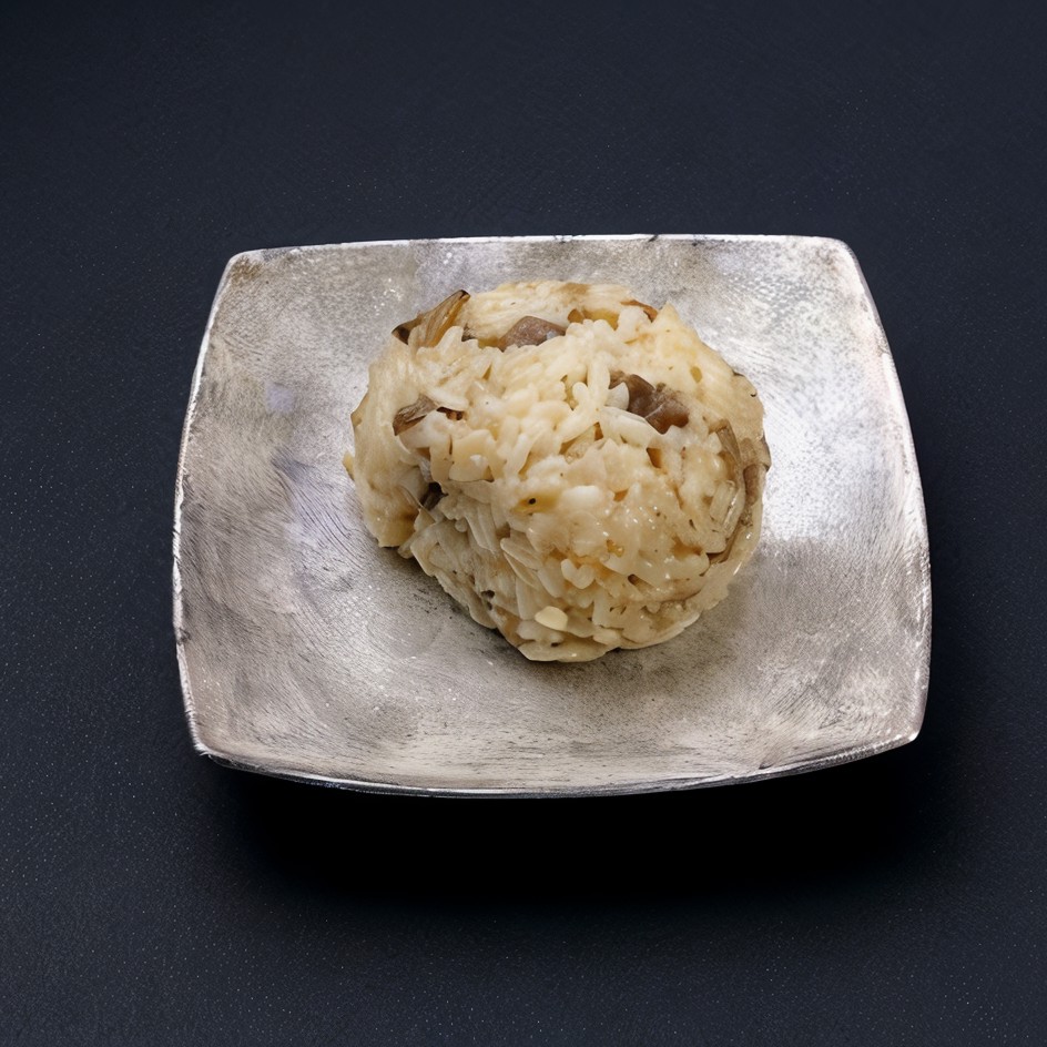 Биточки из грибного ризотто и моцареллы