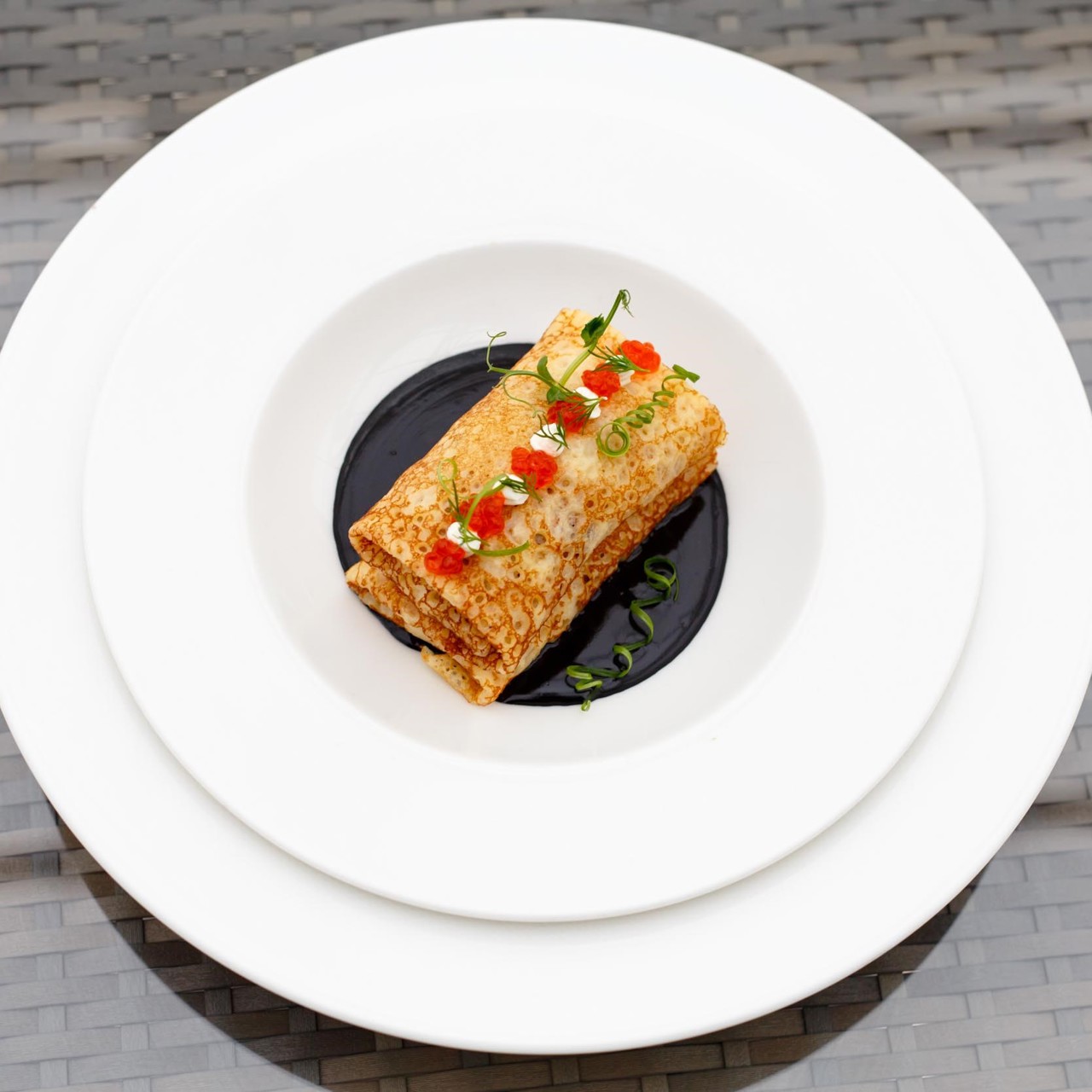 Блины с начинкой из налима