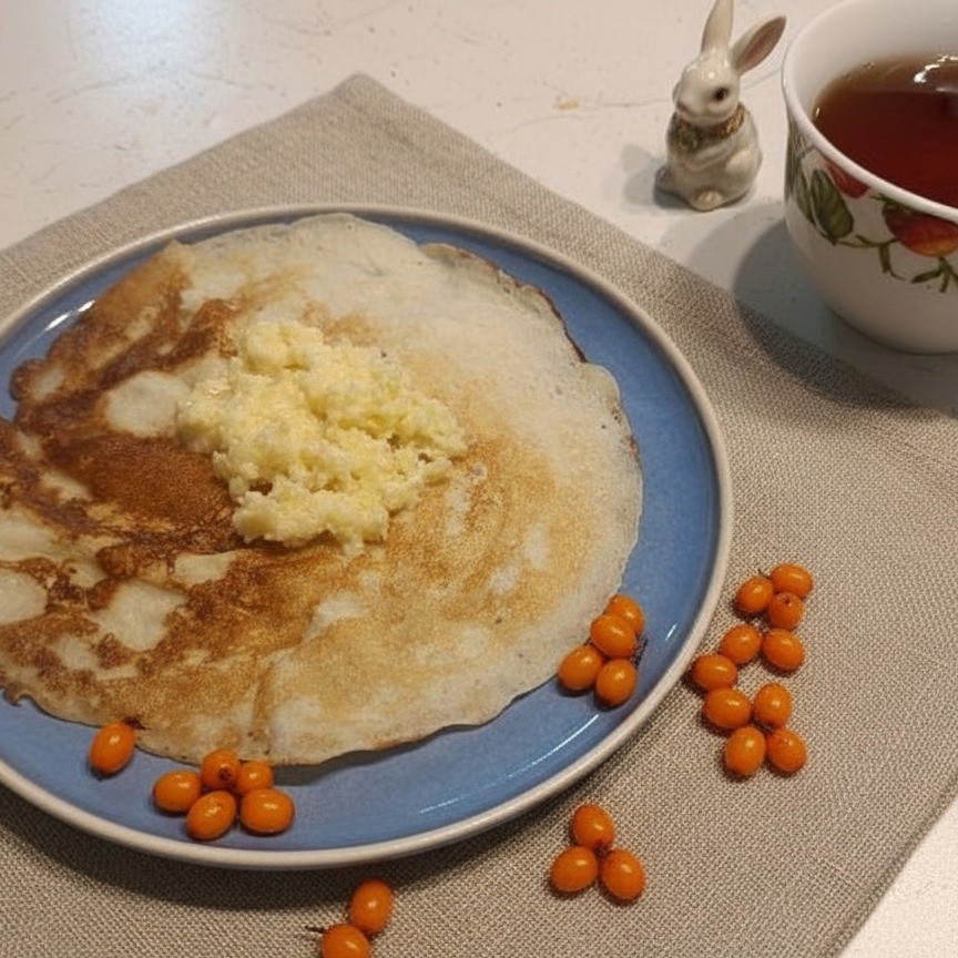 Блины с яично-масляной болтушкой