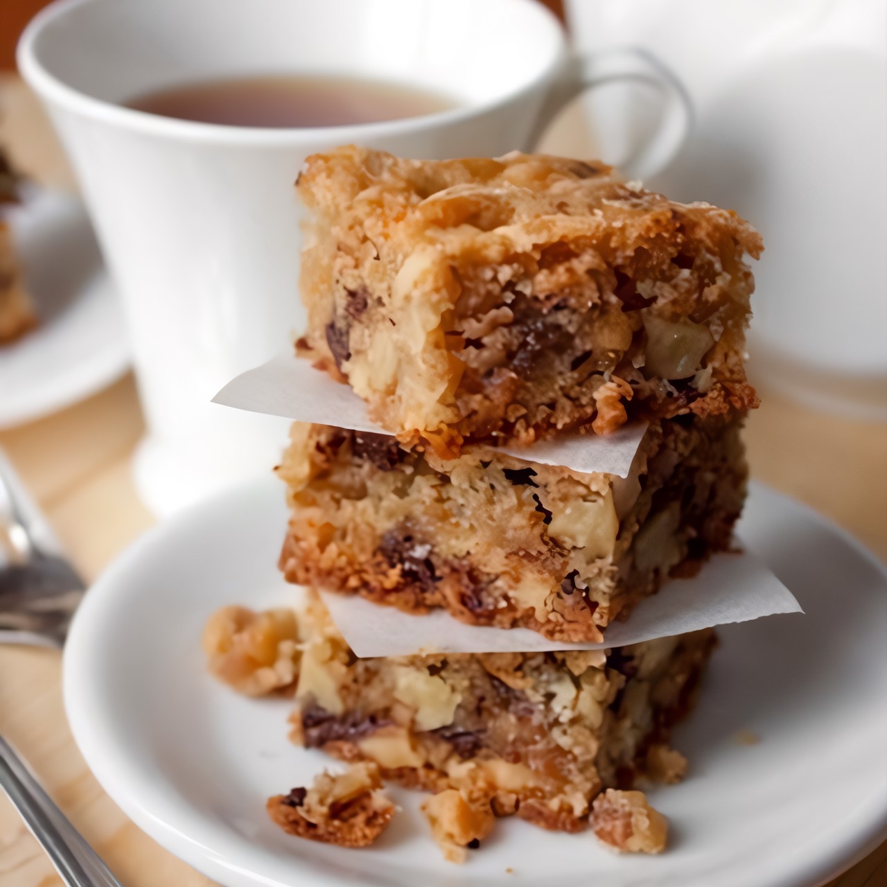 Блонди с грецкими орехами, белым и черным шоколадом