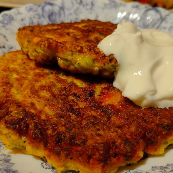 Большие овощные оладьи