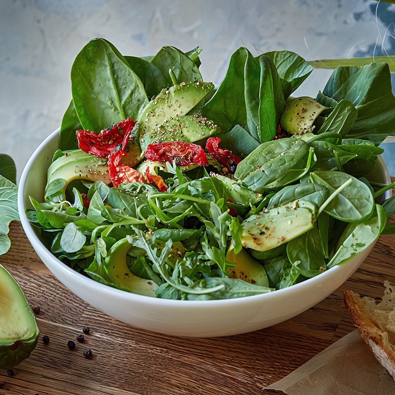 Большой зеленый салат