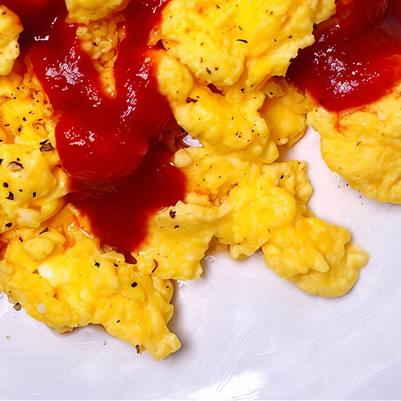 Болтунья с помидорами