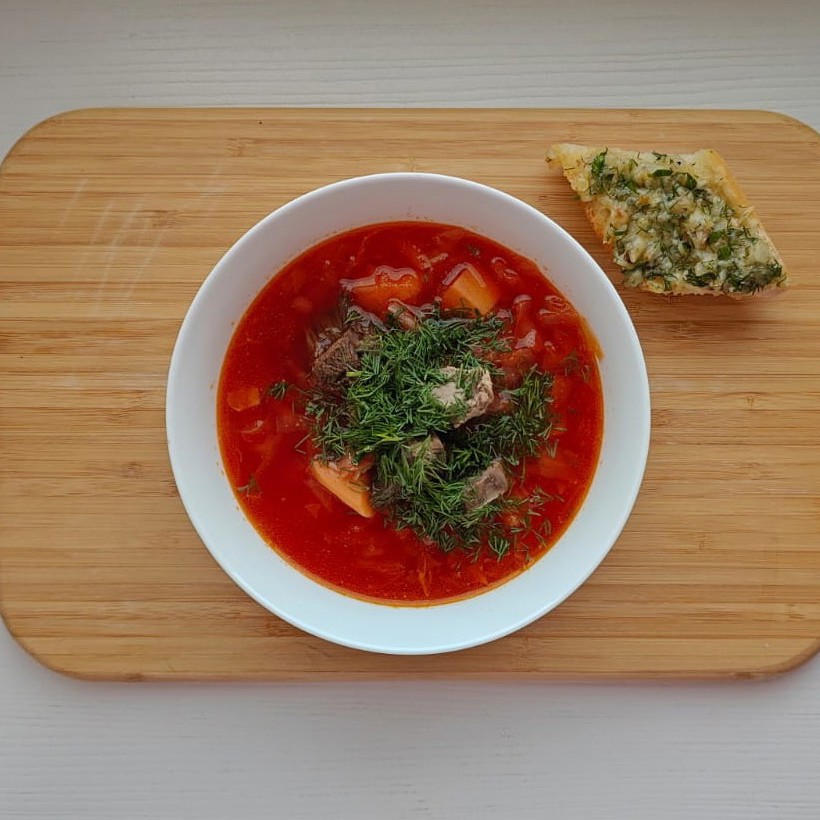 Борщ из лосятины