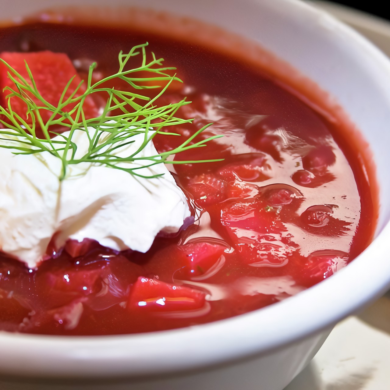 Борщ а-ля украинский с курицей