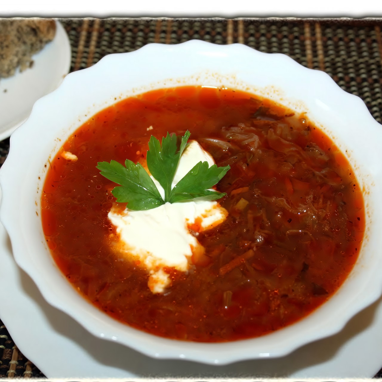 Борщ из говядины и свинины