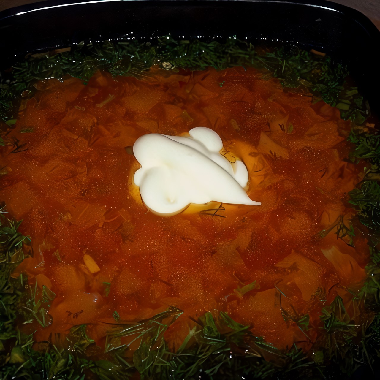 Борщ по-полтавски с гусем