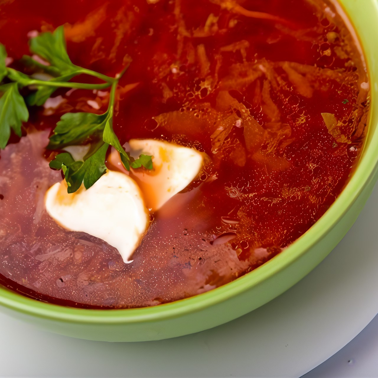 Борщ украинский на свиных ребрах