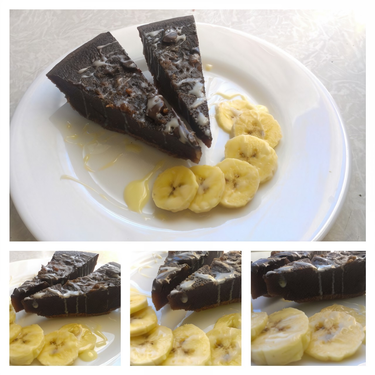 Брауни с бананом и сгущеным молоком