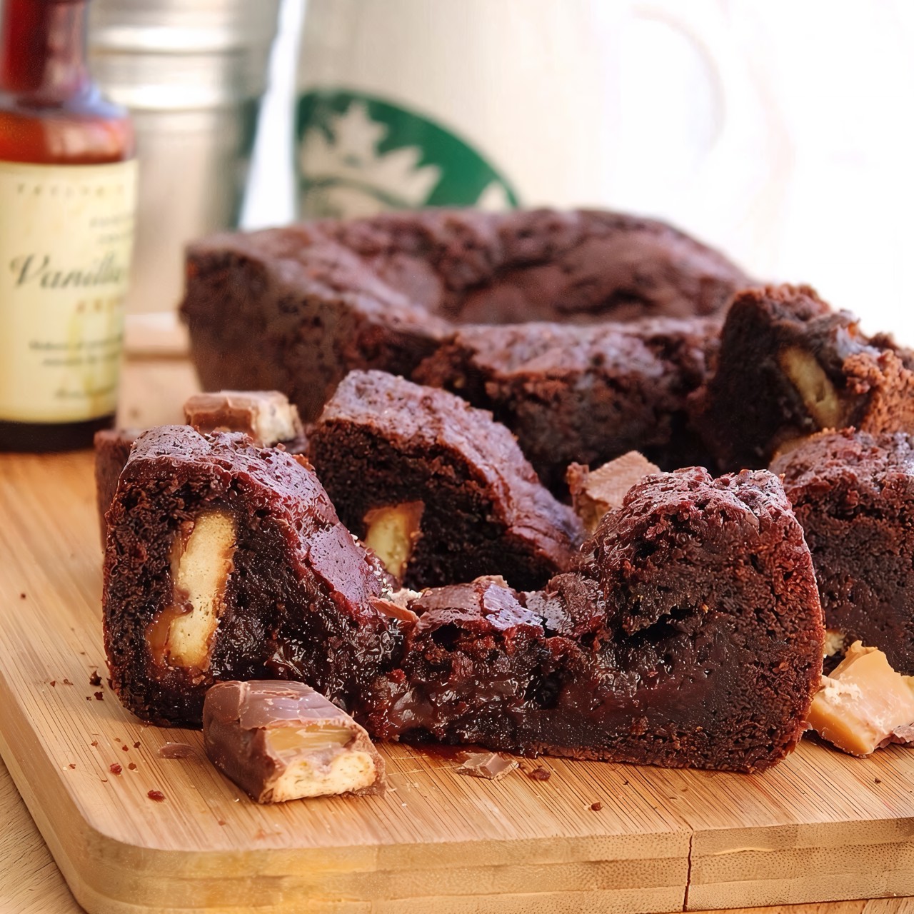 Брауни с печеньем и соленой карамелью