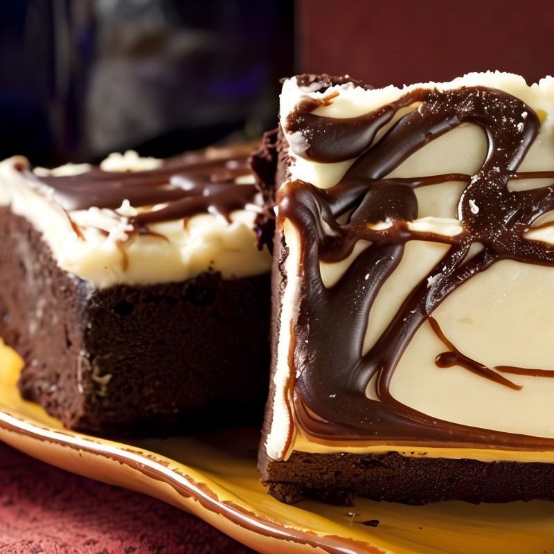 Брауни с ванильной глазурью