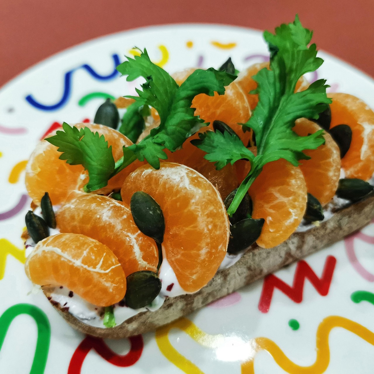 Брускетта с мандарином