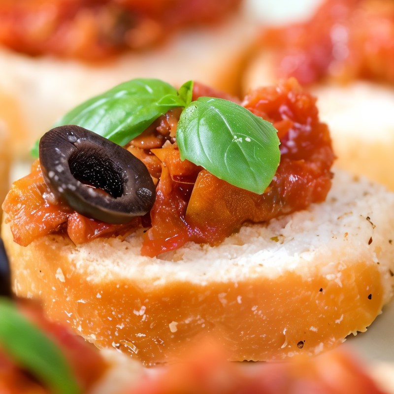 Брускетта с томатами и анчоусами