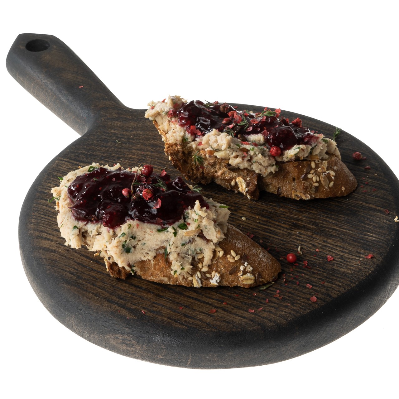 Брускетты с куриным риетом