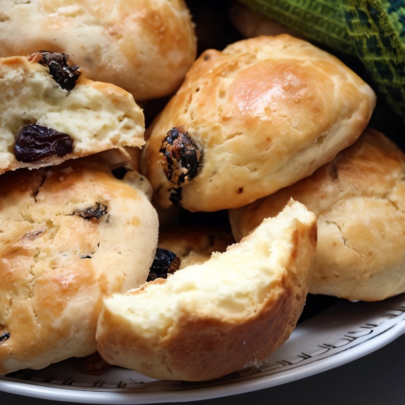 Английские булочки с изюмом