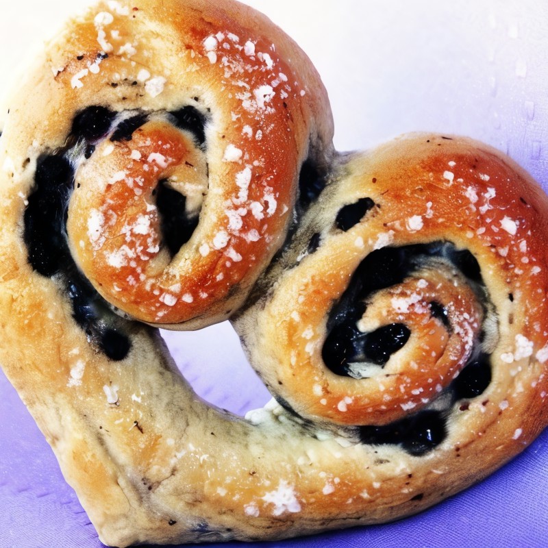 Булочки в форме сердечек с корицей и джемом