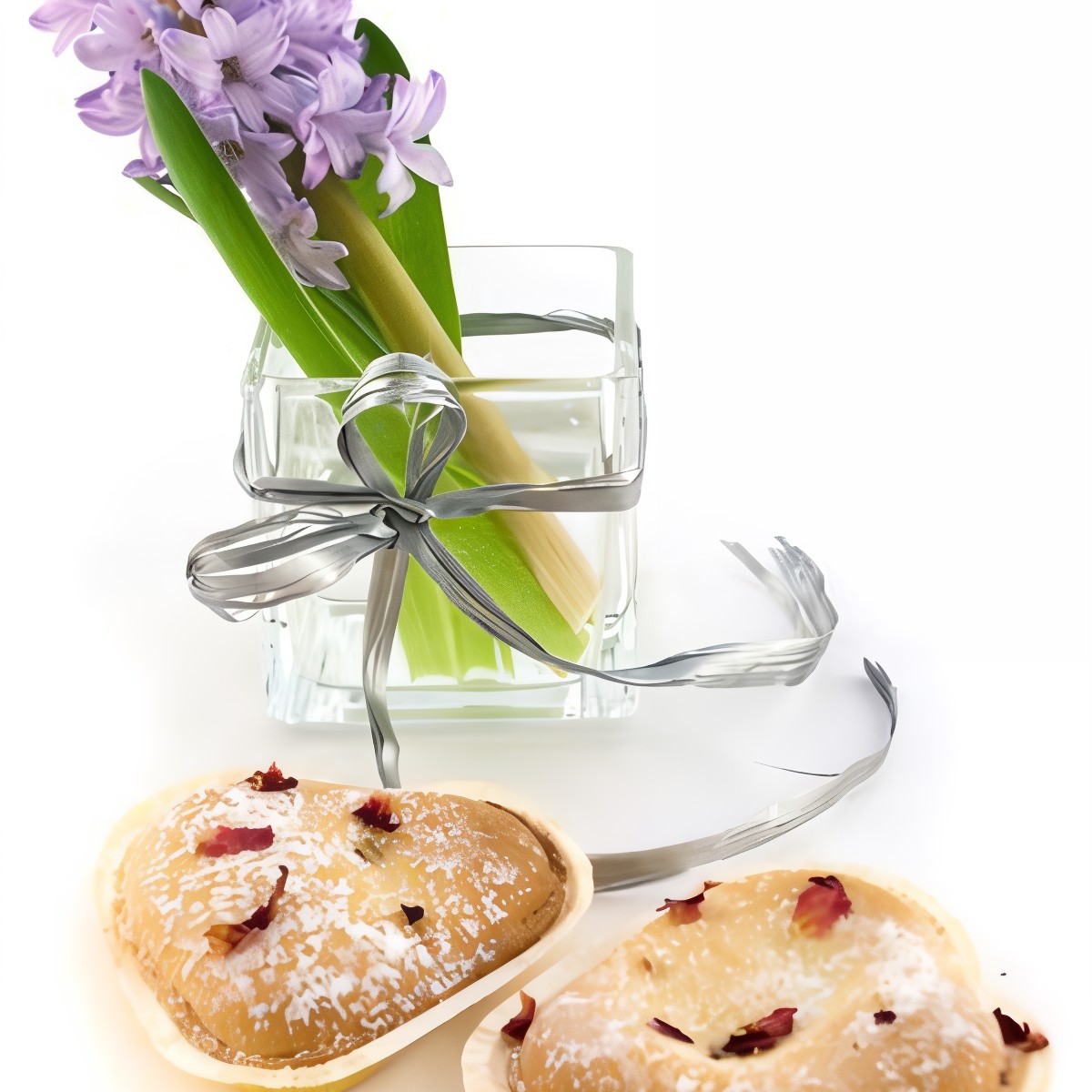 Булочки в виде сердец с сушеной вишней и шоколадными чипсами