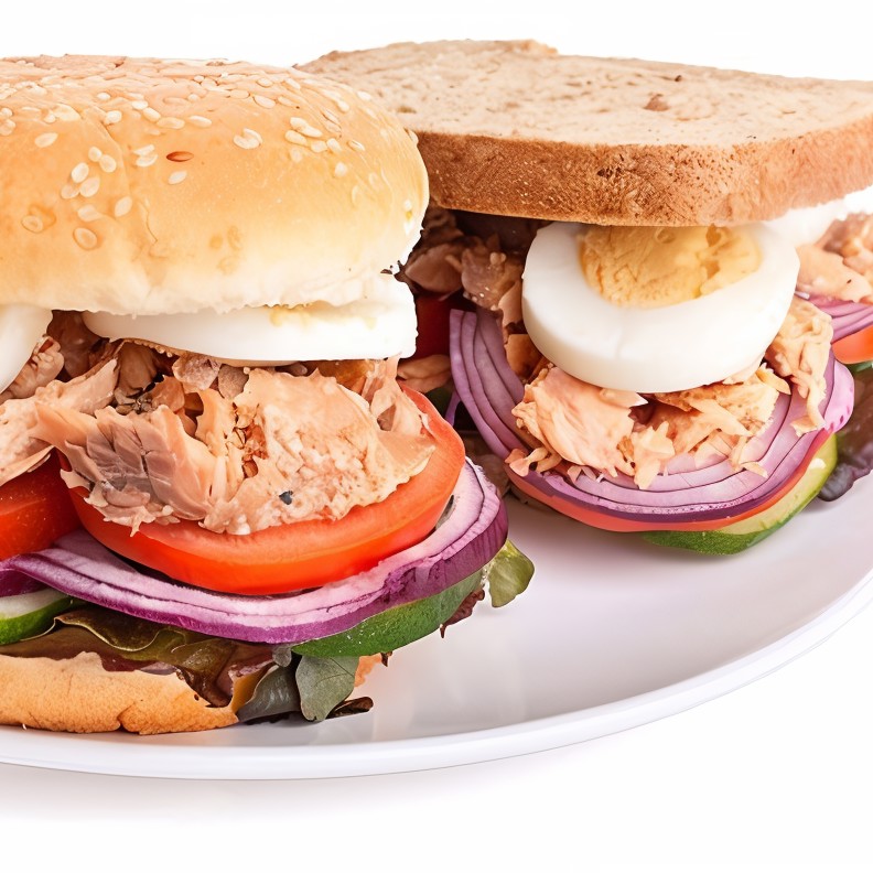 Бургеры из тунца с травяным майонезом