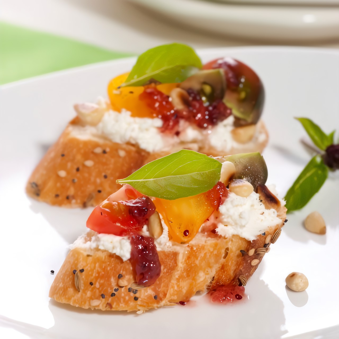 Бутерброд с сыром и фруктами