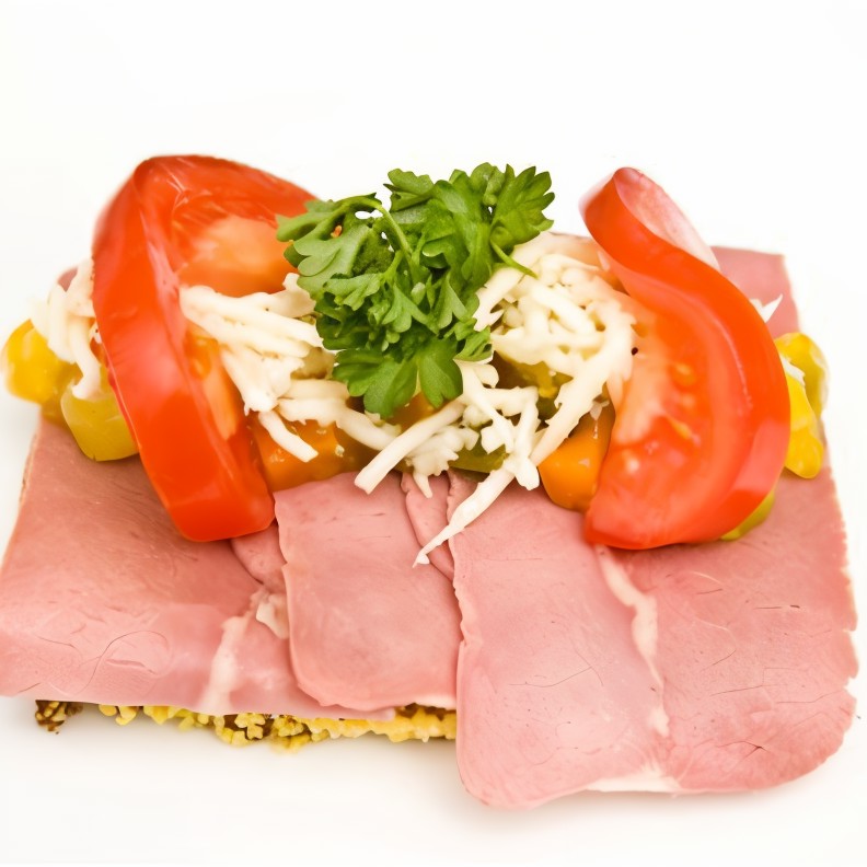 Бутерброд с сыром и колбасой