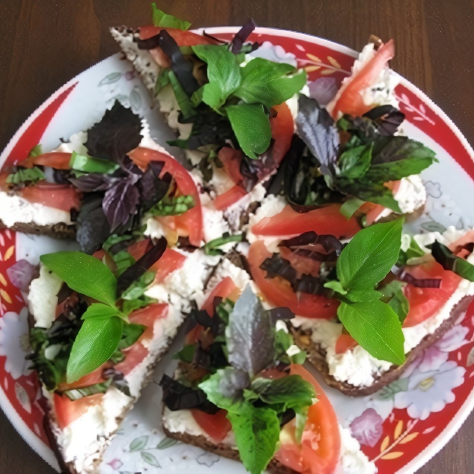 Бутерброд с сыром и томатами