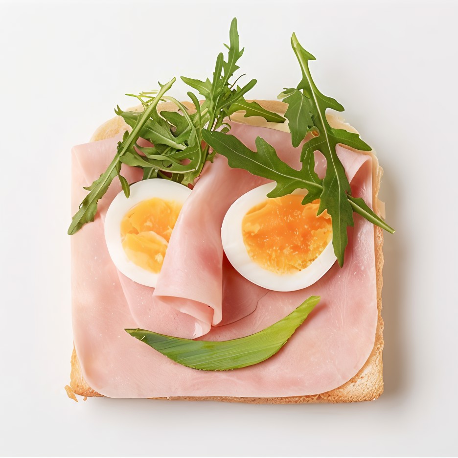 Бутерброд с ветчиной и яйцом