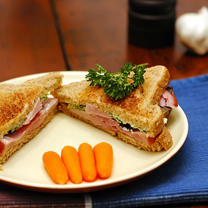 Бутерброды с морковью и чесноком