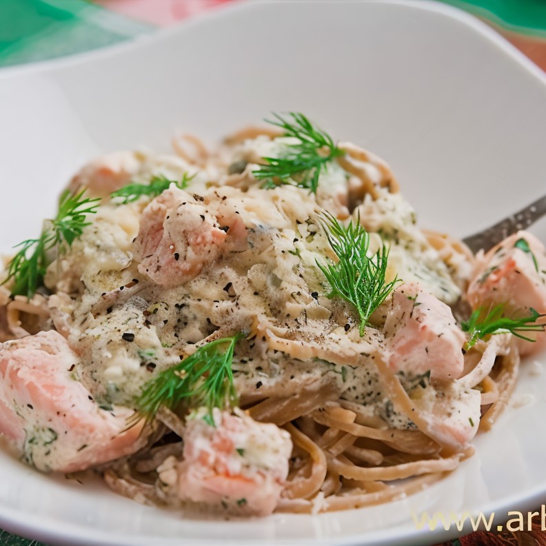 Cемга со шпинатом в сливочном соусе