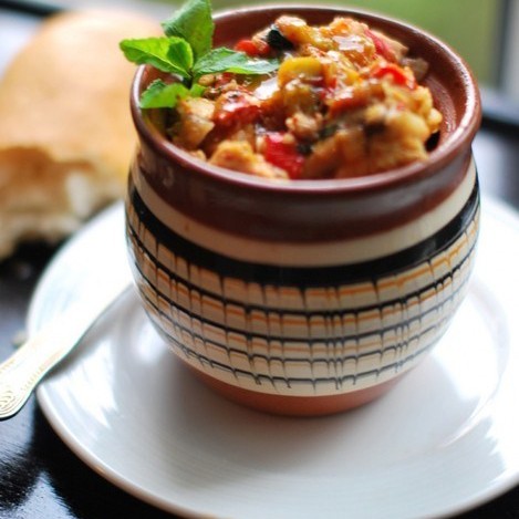 Чахохбили с шампиньонами