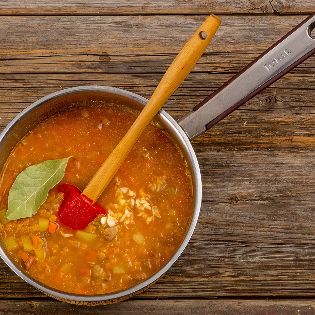 Чечевичный суп со свининой и копченой паприкой