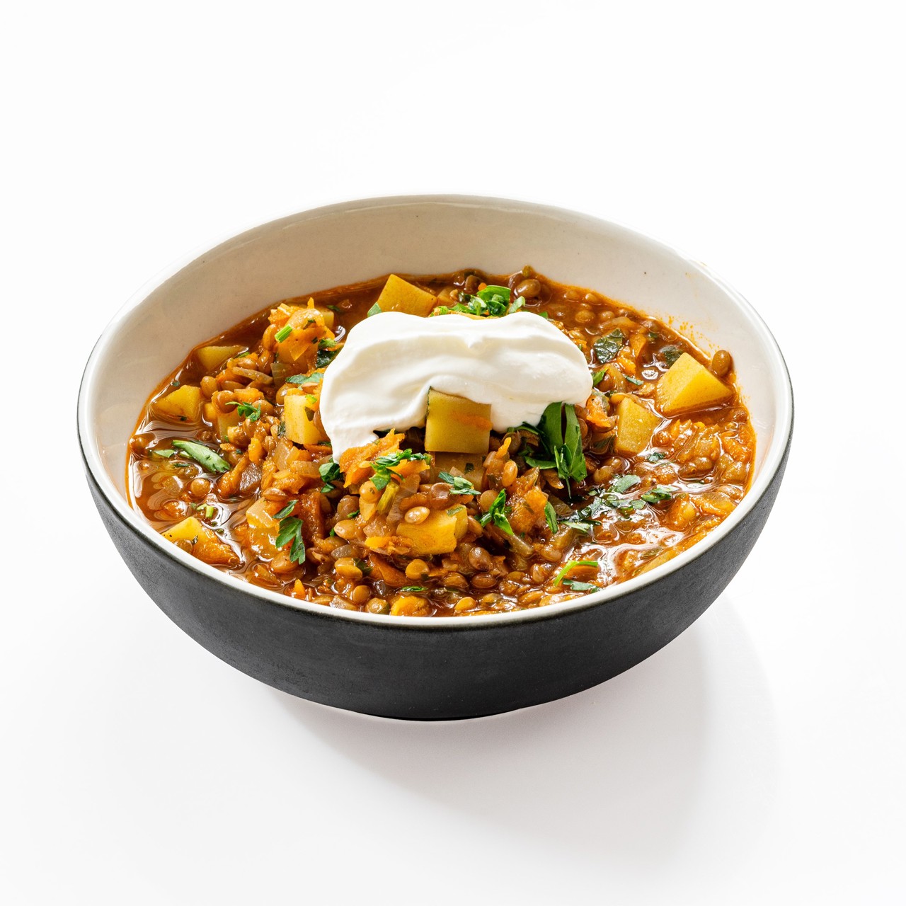 Чечевичный суп с овощами