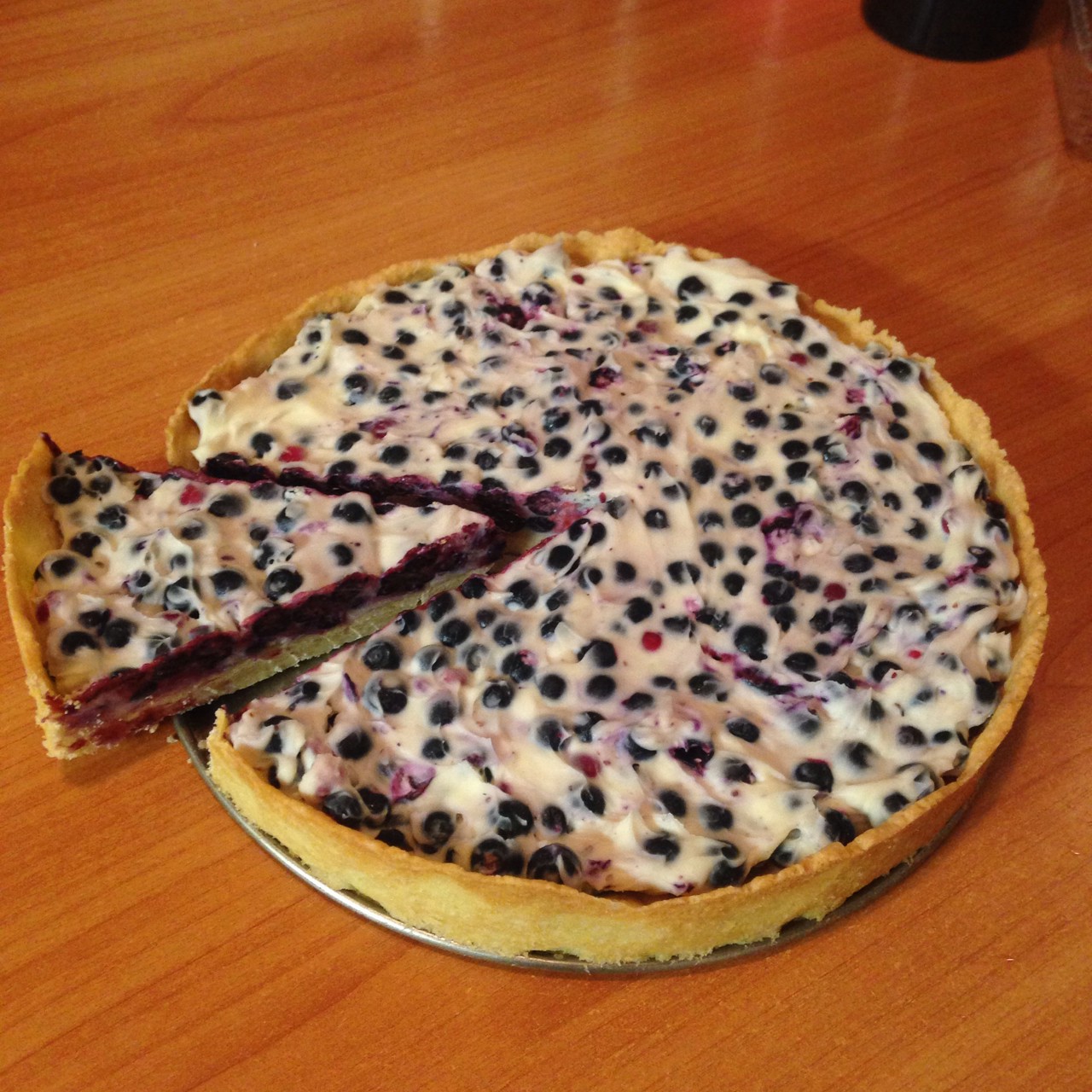 Черничный пай с маскарпоне