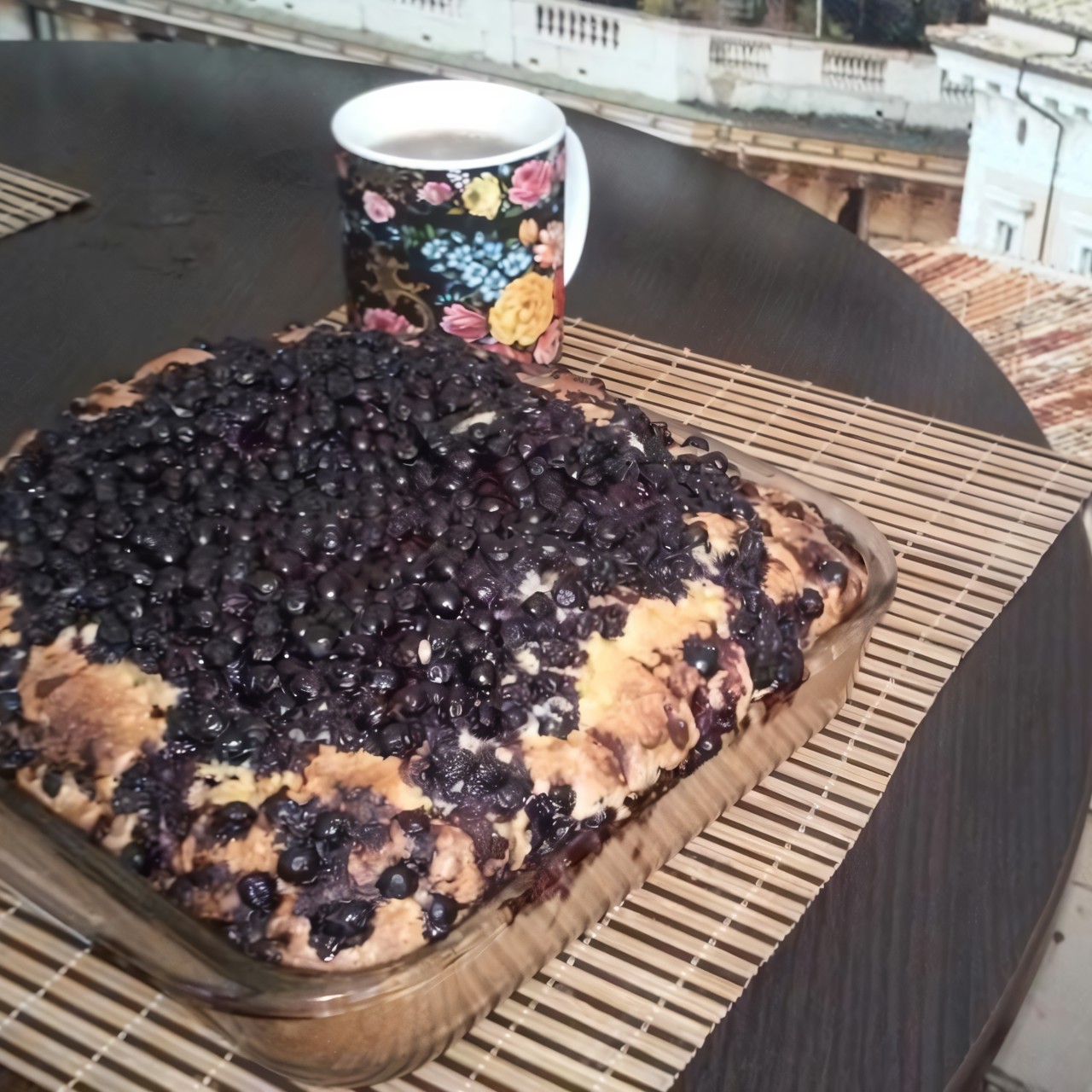 Черничный пирог без масла