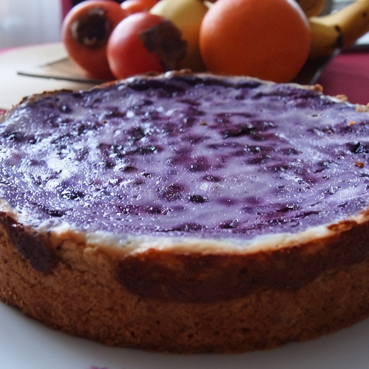 Черничный пирог с творогом