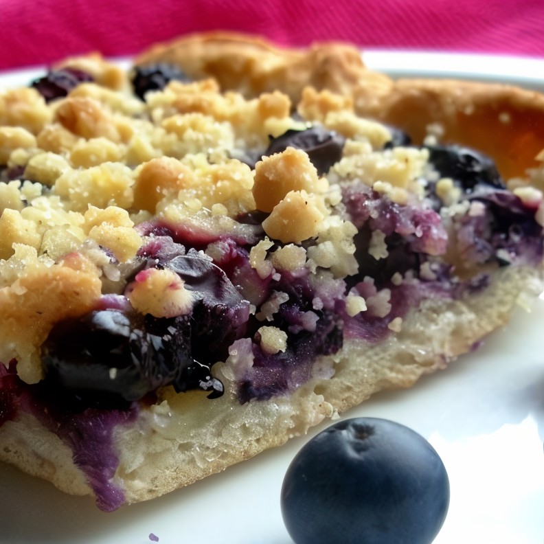 Черничный пирог со штрейзелем