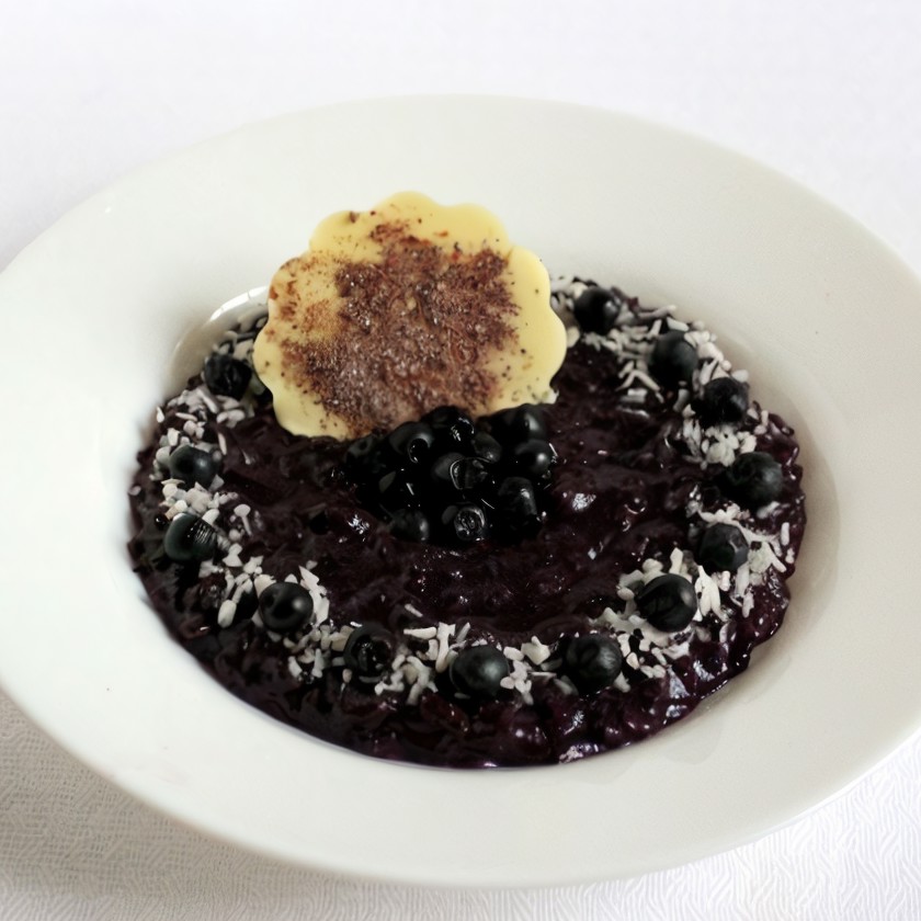 Чернично-кокосовое ризотто