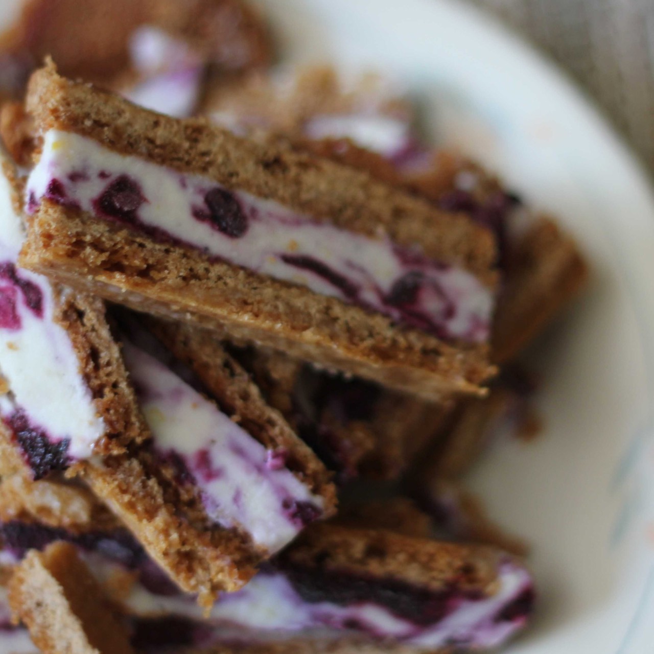 Черничное мороженое-сэндвич