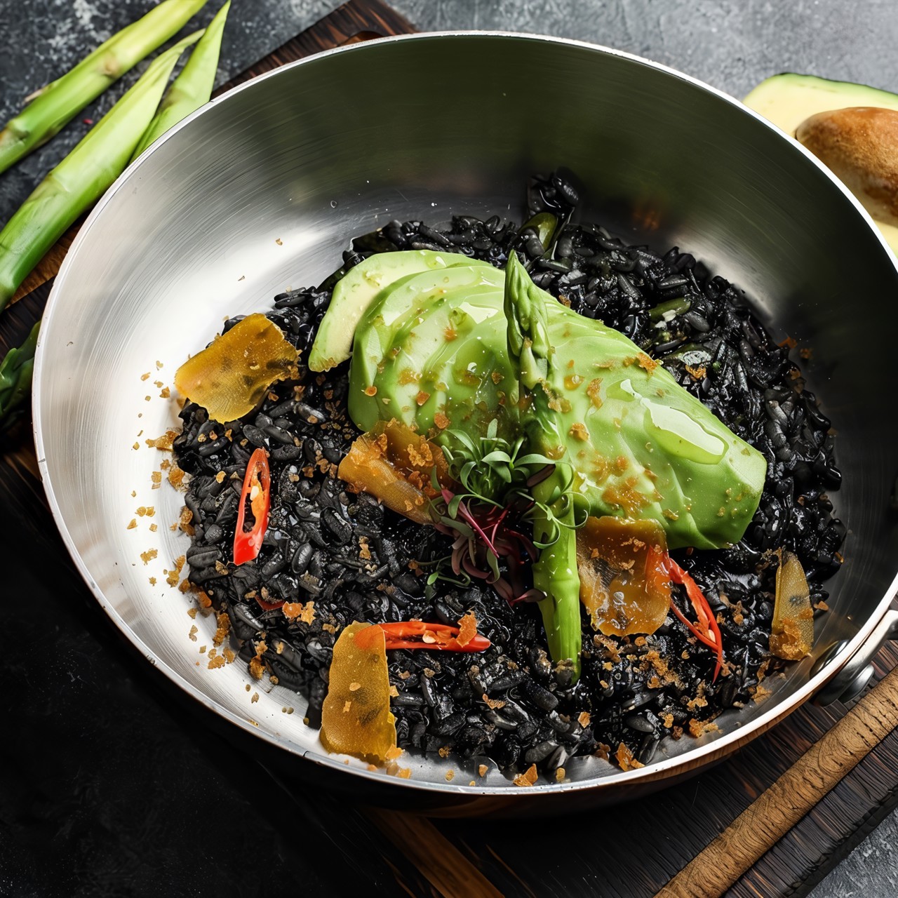 Черное ризотто