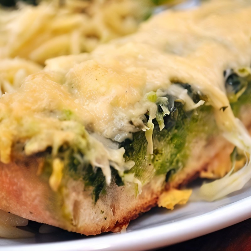 Чесночный хлеб со сливочным маслом и базиликом