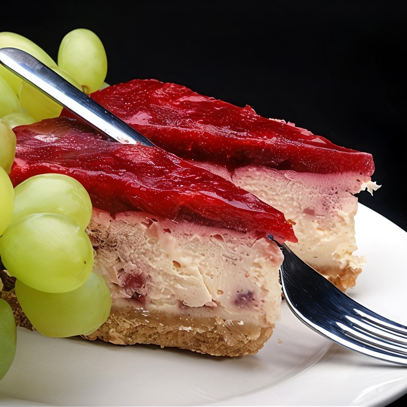 Чиз-кейк из печенья с клубникой