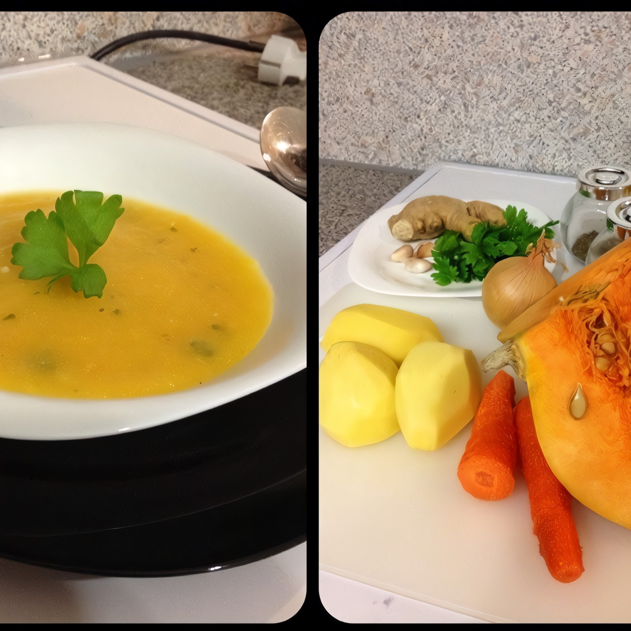 Cуп-пюре из тыквы с имбирем